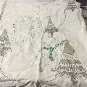 Two Anthropologie winter tea towels